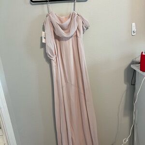 Birdy Grey Mila Chiffon Dress in Pale Blush